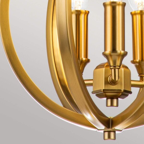 Nowoczesna Kulista lampa wisząca Corinne FE-CORINNE-3P-S-BB Oksydowany mosiądz z kryształkami do salonu, nad stół