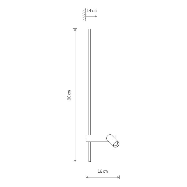 Nowoczesny czarny kinkiet ścienny EASY LED LEFT BLACK 11425 Nowodvorski Lighting