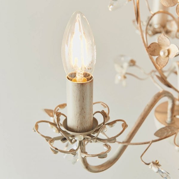 Lampa wisząca dworkowa świecznikowa kwiatowa designerska klasyczna dekoracyjna LULLABY-3CR ENDON