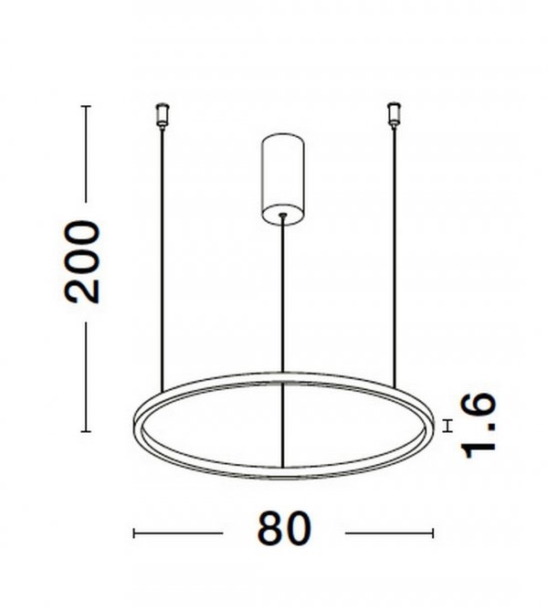 Lampa Sufitowa Czarna Wisząca LED TOLUCA LE42781 LUCES EXCLUSIVAS 