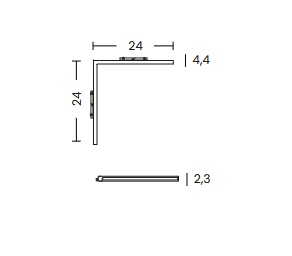 Biała oprawa liniowa kątowa ze zmienną barwą ściemnialna LED do systemu szynowego magnetycznego dwufazowego Azzardo ALFA SAGA TRACK MAGNETIC 2LINE CORNER B 24W CCT SWITCH DIMM AZ6507