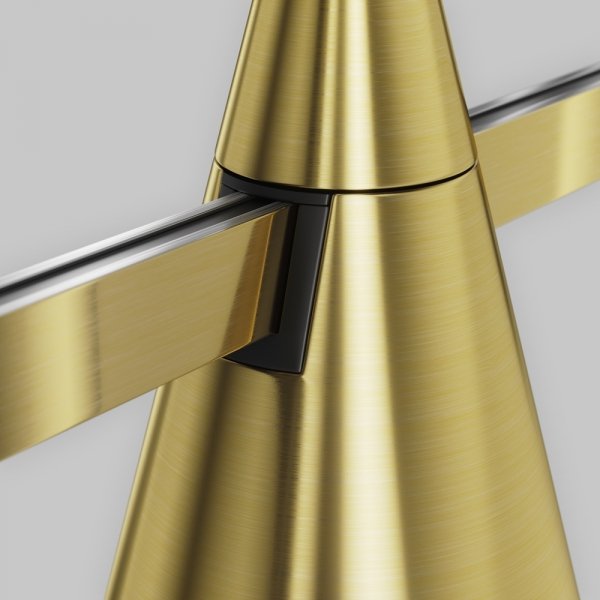 Ścieżka świetlna lampa szynowa stożek LED aluminium mosiądz Keila MAYTONI TR146-1-5W2.7K-BS-DE