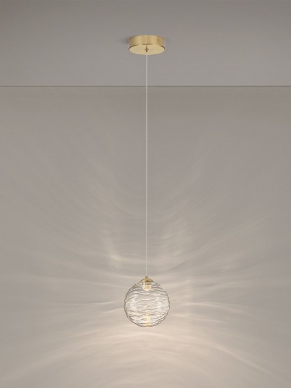 Lampa wisząca LED okrągła szklana designerska kula 14,6cm nowoczesna ALBORA LE45741 Luces Exclusivas