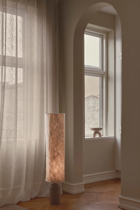 Klasyczna nowoczesna brązowa lampa stojąca z abażurem TALLI 2420054018 Nordlux