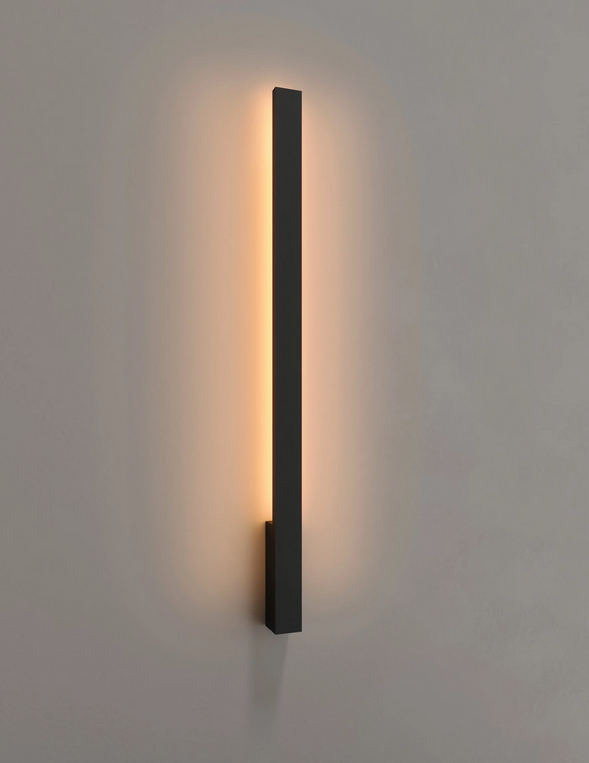 Lampa Zewnętrzna 12W Czarna IP65 Listwa 101cm Minimalistyczna Na Elewację Kaprun Maxlight W0459 
