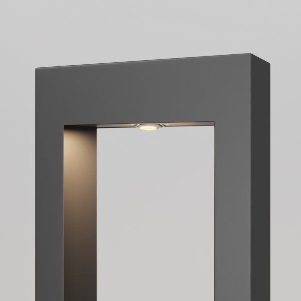 Lampa stojąca ogrodowa zewnętrzna słupek nowoczesna LED metalowa grafit prostokąt Bonn MAYTONI O425FL-L20GF