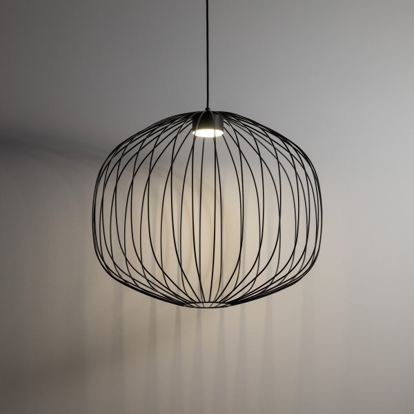 Czarna lampa wisząca ażurowa druciana okrągła minimalistyczna loftowa uniwersalna klasyczna SPHERA M 11304 TK-LIGHTING