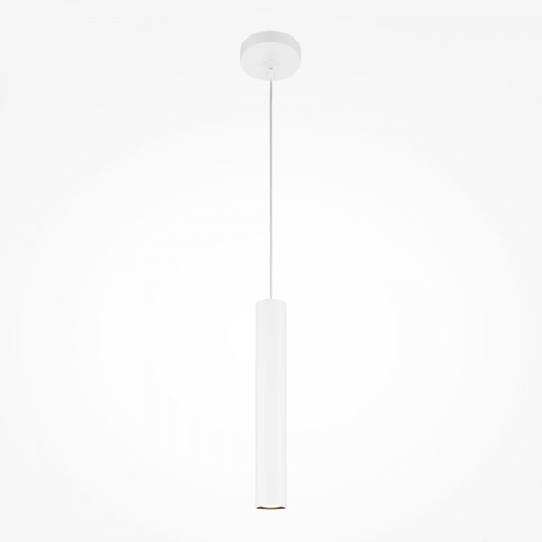 Lampa wisząca minimalistyczna aluminium biała nad stół do jadalni do salonu regulacja wysokości Pro Focus MAYTONI MOD161PL-01W1