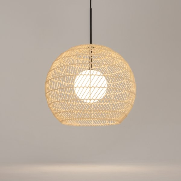 Lampa wisząca designerska rustykalna metalowa jasny brąz nad stół do jadalni do salonu ozdobna Cane MAYTONI MOD204PL-01BG