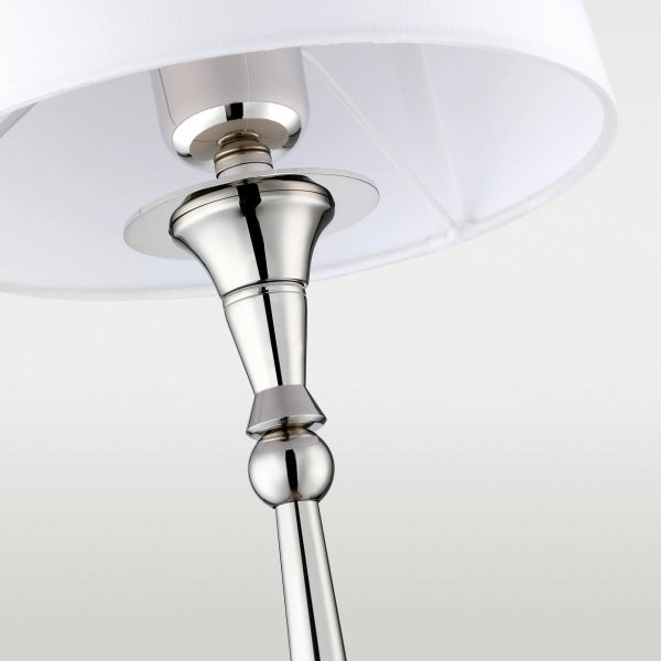 Klasyczna Lampka Stołowa Abażurowa AUSTIN W01296BK-WH COSMO LIGHT