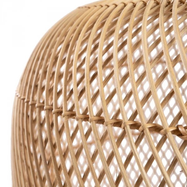 Rattanowa Lampa Wisząco Stojąca w Stylu Boho Naturalna BATU BAYU048N-L BAZAR BIZAR