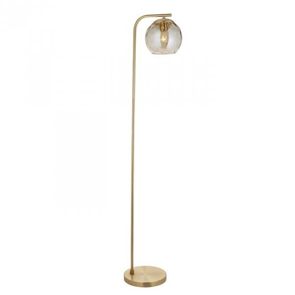 Lampa Stojąca Złota Metalowa Szklany Klosz LED DIMPLE 98271 ENDON