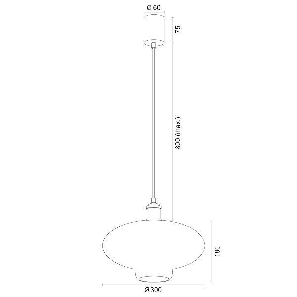 Szklana lampa wisząca TRESCO 8980 Argon Mleczne Szkło Miedziane detale