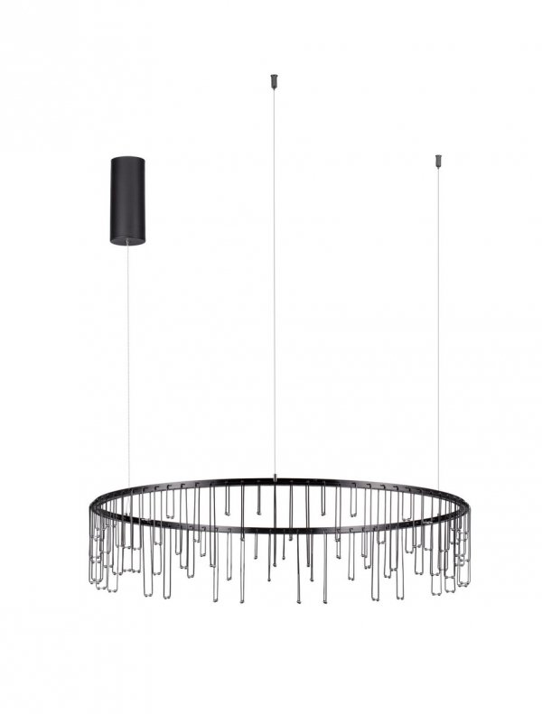 Elegancka Czarna Lampa Wisząca w Kształcie Okręgu Luces Exclusivas HUARAZ LE44451
