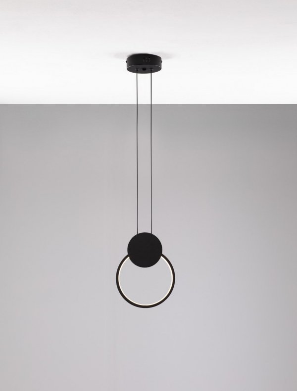 Nowoczesna Czarna Lampa Wisząca LED BARRE LE43549 LUCES EXCLUSIVAS
