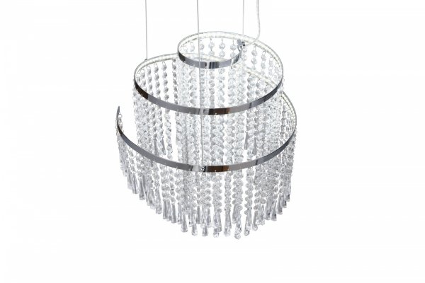 Kryształowy Dekoracyjny Żyrandol LED W Kolorze Chrom POMP R37341106 RL