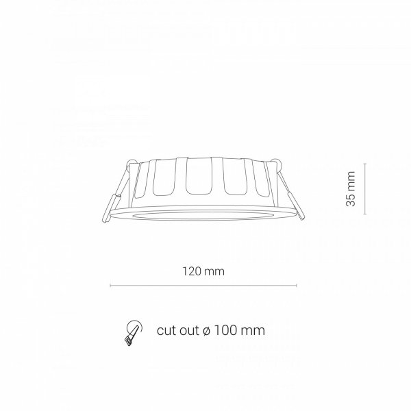 Oprawa Oświetleniowa Podtynkowa Okrągła LED KOS 8781 Nowodvorski Lighting