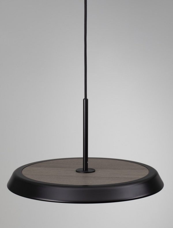 Minimalistyczna lampa wisząca LED okrągła czarna uniwersalna klasyczna do salonu jadalni FOVENTO LE45440 Luces Exclusivas