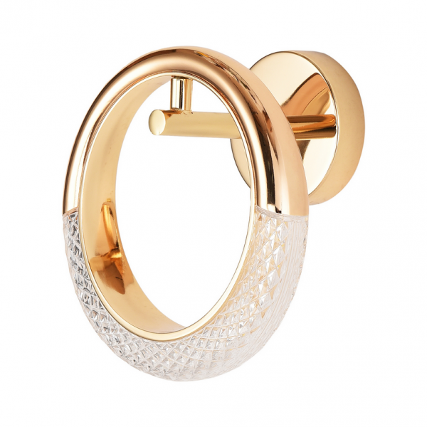 Złoty Kinkiet Ścienny Glamour LED Elementy Kryształowe JEWEL DB9013-A