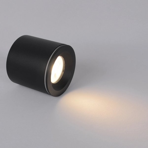 Lampa sufitowa do łazienki tuba Yaskr Luna 1xGU10 czarna IP65 CL0103-BK