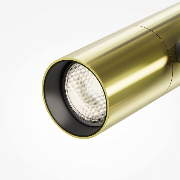 Ścieżka świetlna lampa szynowa podwójna LED nowoczesna regulowana tuba aluminium czerń-mosiądz możliwość ściemniania Elti Duo MAYTONI TR005-4-2X12W-DS-BBS