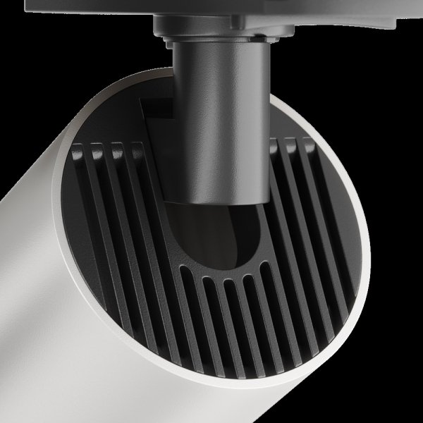 Lampa szynowa minimalistyczna nowoczesna regulowana tuba aluminium czarno-srebrna Focus S MAYTONI TR020-1-U-GU10-BS