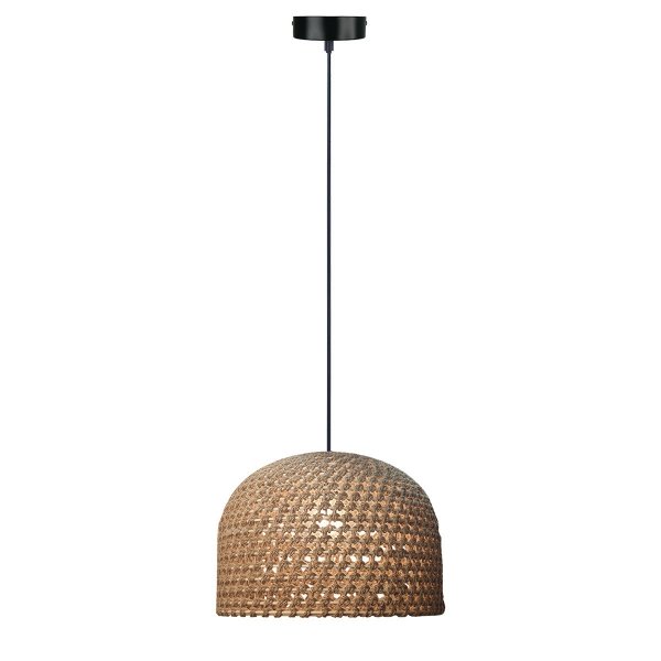 Naturalna  pleciona lampa wisząca z rattanu w stylu japandi KANSO LP-2025/1P 40 cm Light Prestige