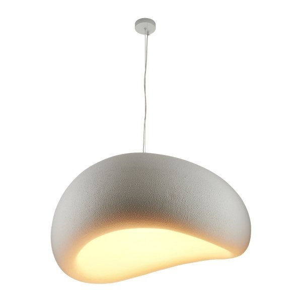 Lampa Wisząca Stone 80cm Biała E27 Design Kamień Step into Design DN426-800