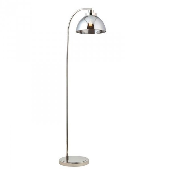 Lampa Stojąca Metalowa Srebrna Szklany Klosz CASPA 100045 ENDON