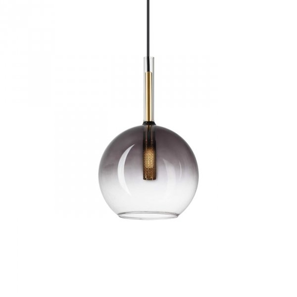 Lampa Wisząca Nowoczesna Minimalistyczna Czarny Szklany Klosz EMPIRE SP1 SFERA 309811 IDEAL LUX