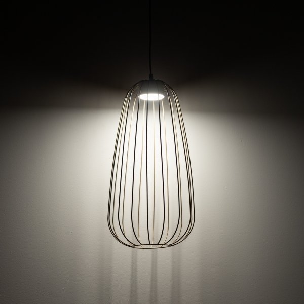 Beżowa lampa wisząca ażurowa druciana owalna minimalistyczna loftowa uniwersalna klasyczna SPHERA S 11309 TK-LIGHTING