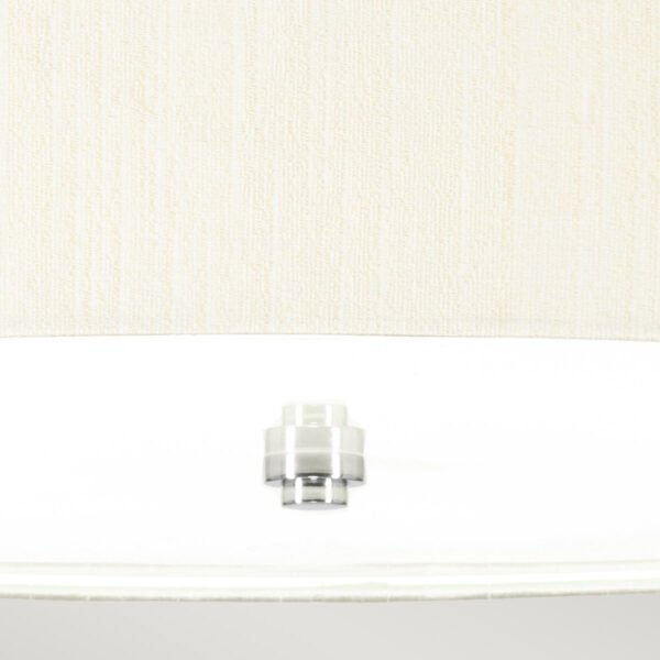 Lampa wisząca 66 cm Pearce 5 źródeł światła polerowany chrom jedwabny abażur minimalistyczna DL-PEARCE26-5LT-IV-PC ELSTEAD LIGHTING