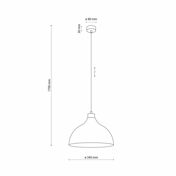 Jasno brązowa minimalistyczna lampa wisząca w stylu rustykalnym z elementem drewnianym CAP SABIA 10656 TK-Lighting 