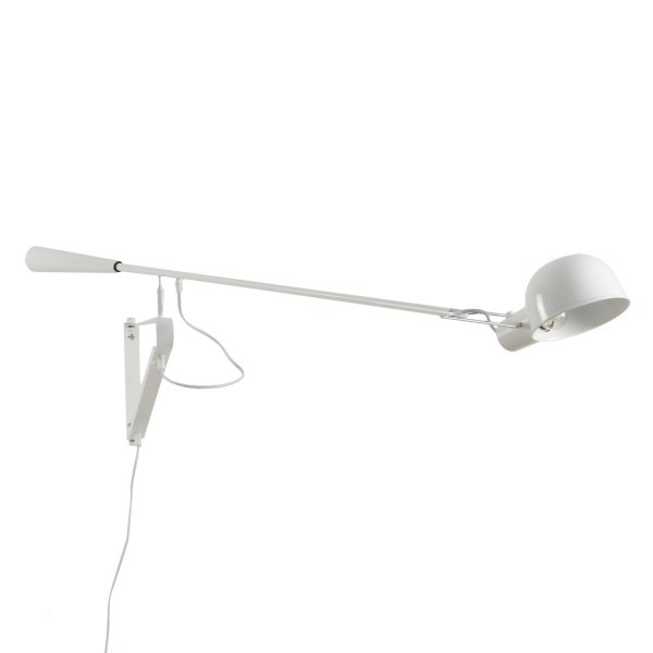 Biały Designerski Kinkiet z Wysięgnikiem MOVE L 205cm Lampa Ścienna z Regulowanym Ramieniem 