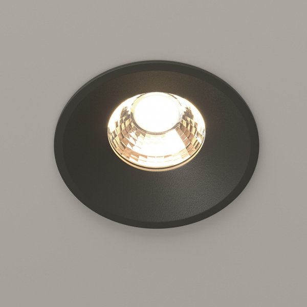 Czarna Oprawka Wpuszczana Downlight Round Maytoni DL058-12W3K-B