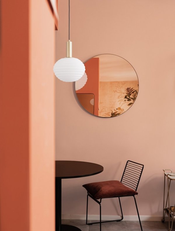 Lampa Wisząca Nowoczesna Złota Biały Szklany Klosz BALAJU LE43678 LUCES EXCLUSIVAS
