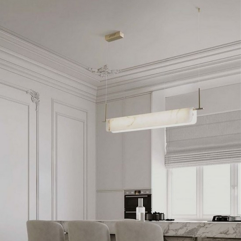 Marmurowa Lampa Zwieszana Nad Stół Do Jadalni w Stylu Art Deco Luces Exclusivas MAIRANA LE44621