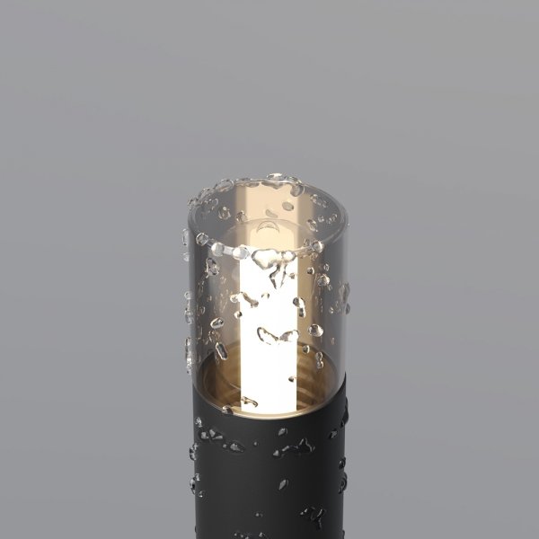 Minimalistyczny słupek ogrodowy zewnętrzna lampa grafitowa tuba Glide MAYTONI O437FL-01GF