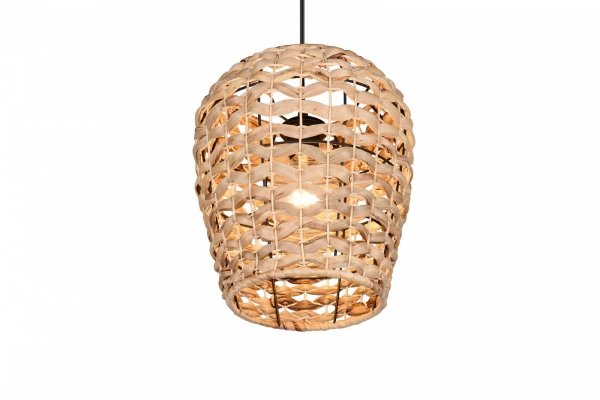 Lampa wisząca pleciona hiacynt wodny kolor naturalny owalna boho rystykalna industrialna minimalistyczna JEAN R36221036 Rl