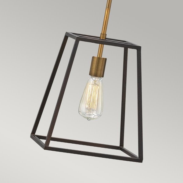 Lampa wisząca Fulton 1 źródło światła industrialna minimalistyczna odsłonięta żarówka HK-FULTON-P HINKLEY 
