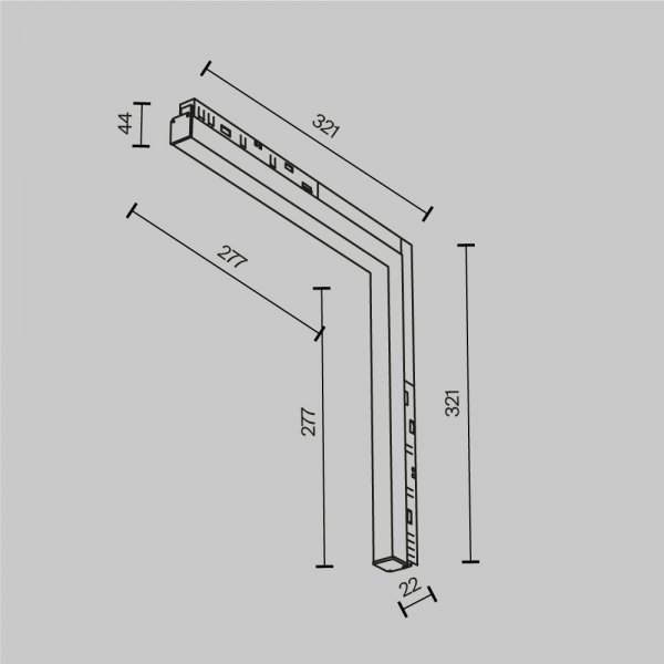 Ścieżka świetlna listwa LED do szynoprzewodu magnetycznego aluminium biały Basis MAYTONI TR102-24W4K-W
