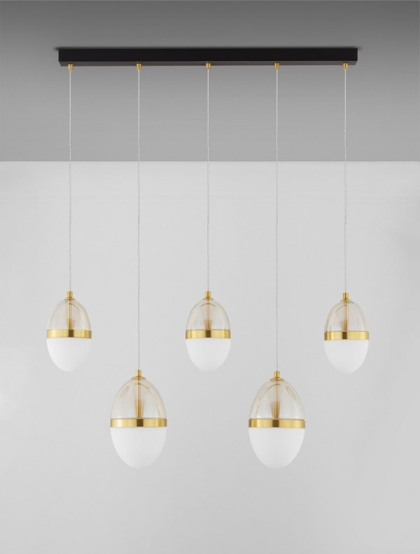 Nowoczesna Złota Lampa Wisząca LED ARENA LE44332 LUCES EXCLUSIVAS