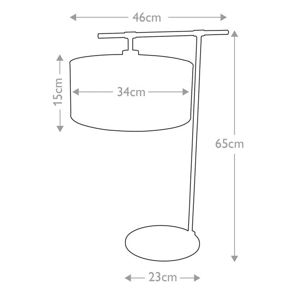 Abażurowa Retro Lampa stołowa Balance z Tkaniny Biała / Polerowany nikiel sypialniana do salonu
