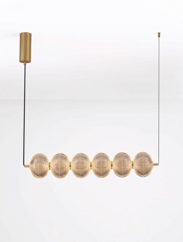 Lampa Wisząca w Stylu Art Deco Złota Luces ExclusivasTIPUANI LE44625
