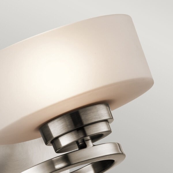 Kinkiet Aleeka - 1 źródło światła Klasyczny pewter szklany owalny klosz ring nowoczesny minimalistyczny możliwość ściemniania KL-ALEEKA1 KICHLER