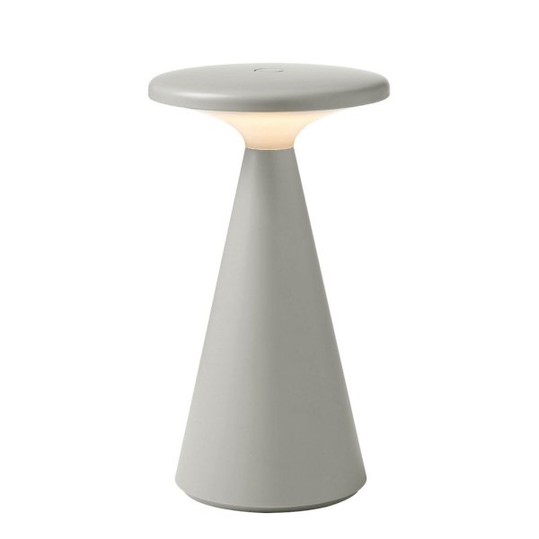 Nowoczesna lampa stołowa LED szara plastikowa designerska nowoczesna możliwość ściemniania Funghi T0064 MAXLIGHT