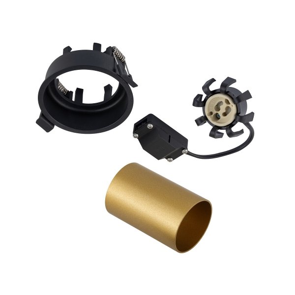 Nowoczesna Oprawa Punktowa Podtynkowa Tuba MONO SLIDE BLACK/GOLD 10800 Nowodvorski Lighting