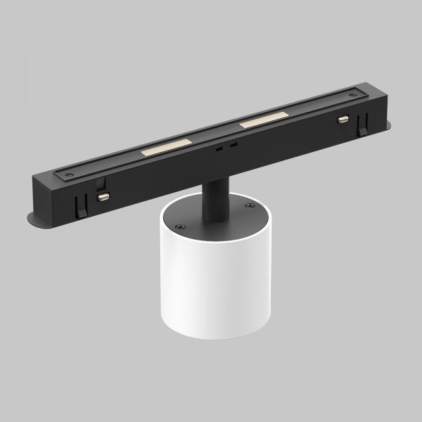 Ścieżka świetlna lampa szynowa LED nowoczesna tuba aluminium biało-czarna możliwość ściemniania Alfa S MAYTONI TR132-4-7W-DS-W