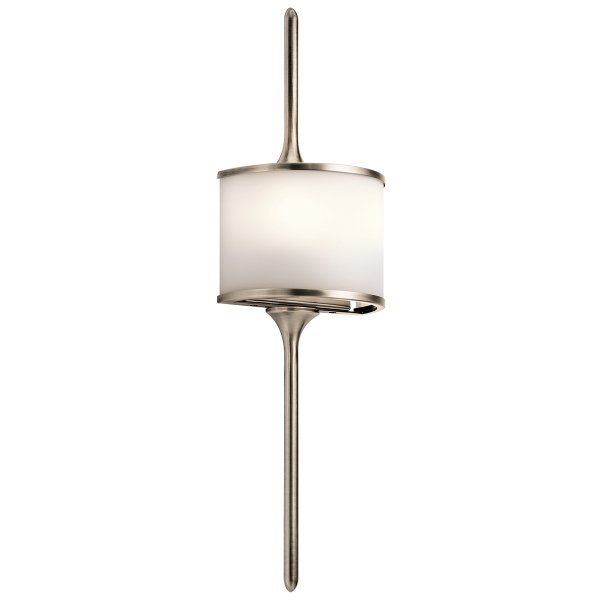 Minimalistyczny Elegancki kinkiet Mona Kichler KL-MONA-S-CLP Klasyczny pewter