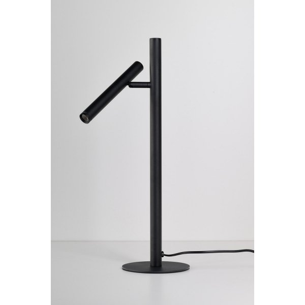 Czarna lampka stołowa nocna TROST TABLE BLACK Azzardo AZ6801